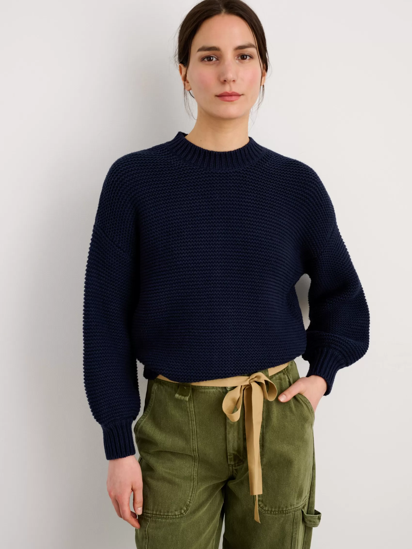 Button-Back Crewneck Sweater*Alex Mill Best Sale