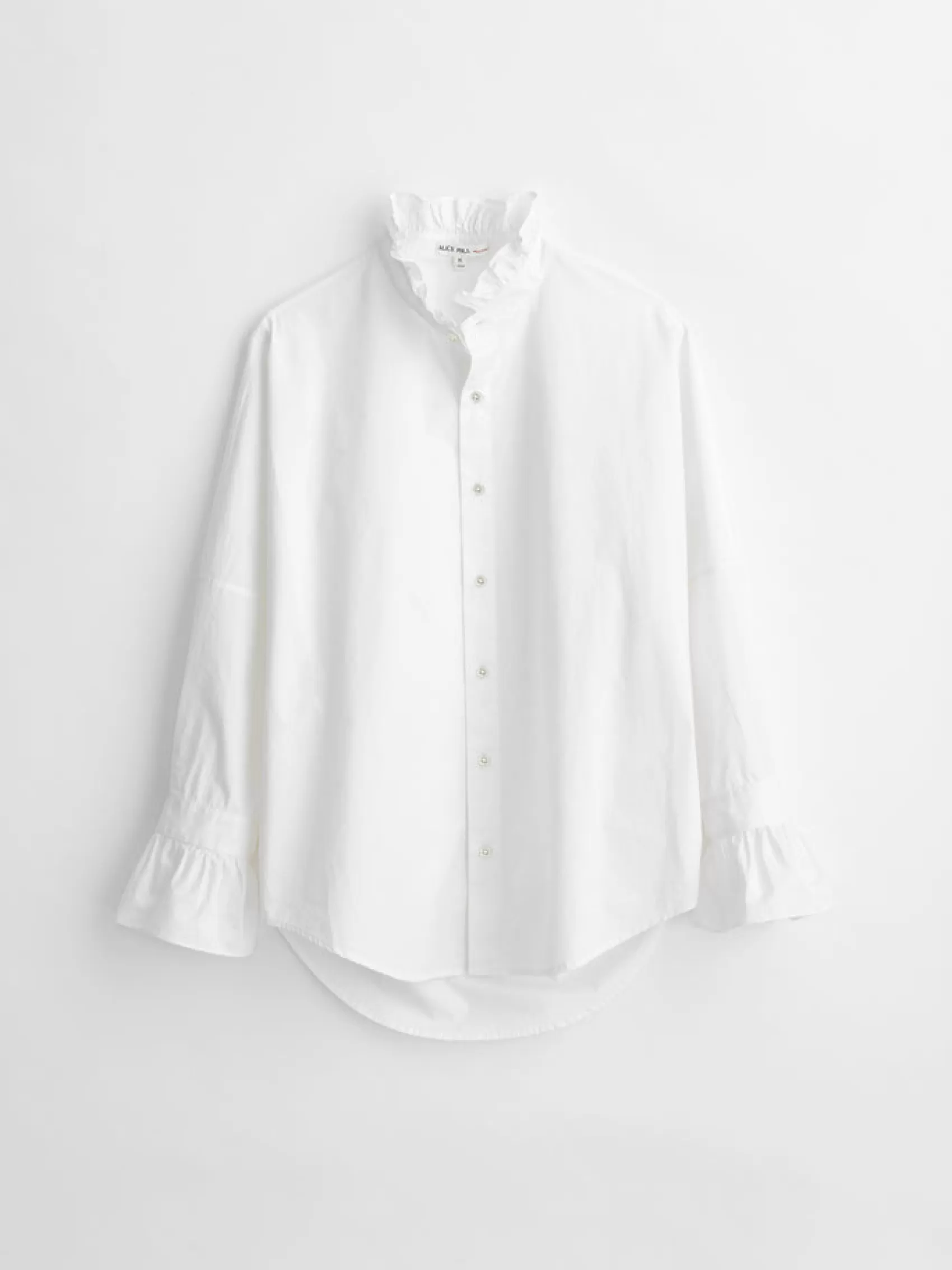 Easy Ruffle Shirt In Paper Poplin*Alex Mill Discount