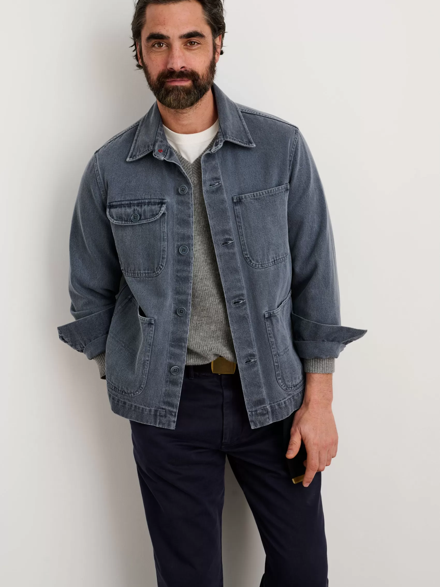 Garment Dyed Work Jacket In Recycled Denim*Alex Mill Cheap