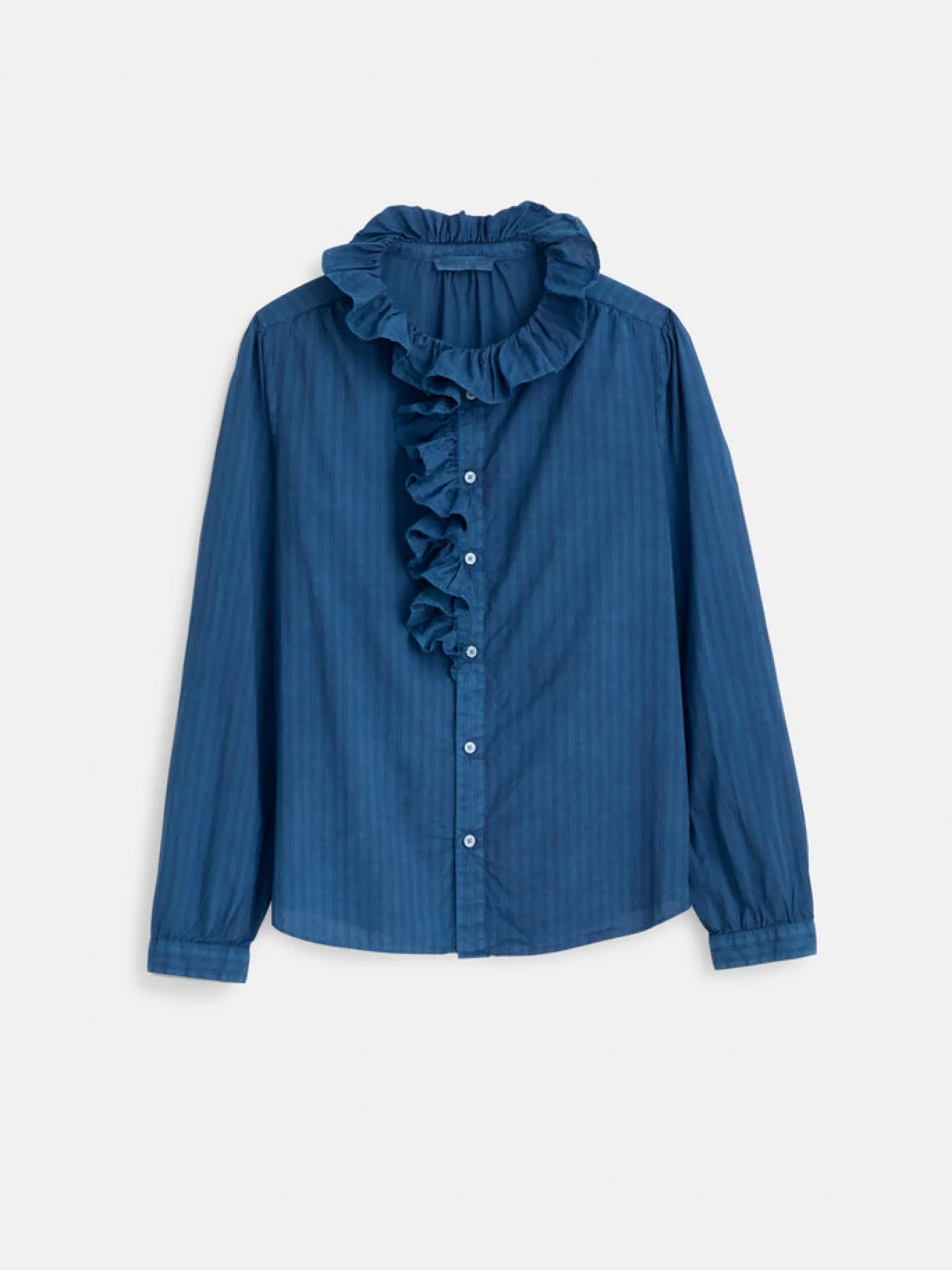 Indigo Dyed Lille Shirt In Medium Stripe*Alex Mill Best Sale