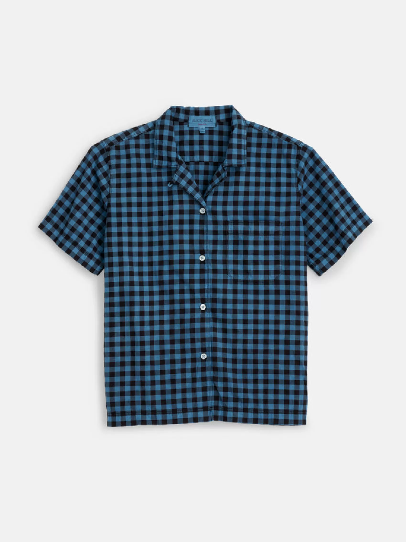 Indigo Dyed Maddie Camp Shirt In Gingham*Alex Mill Clearance