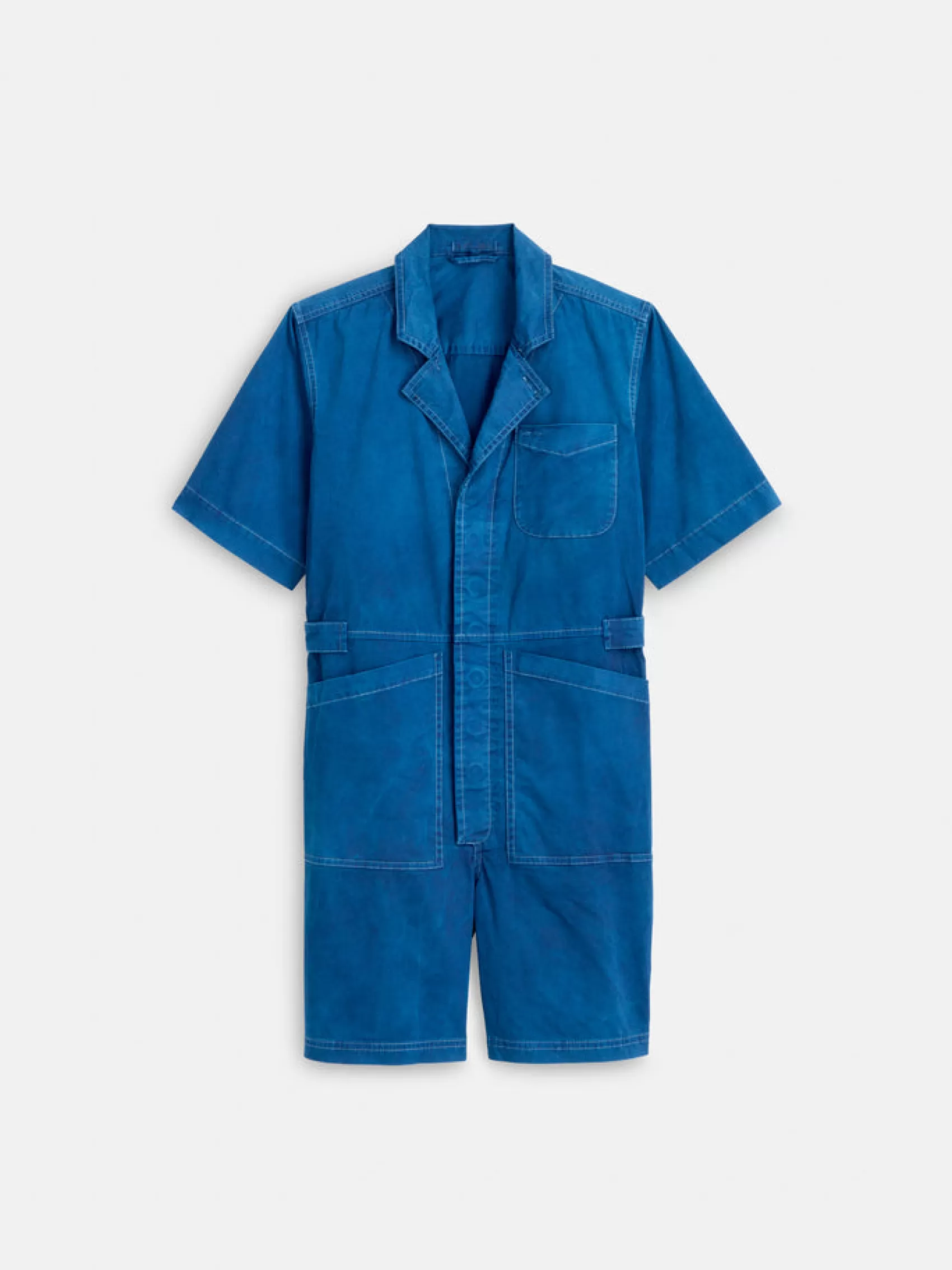 Indigo Dyed Standard Short Jumpsuit In Cotton Twill*Alex Mill Flash Sale