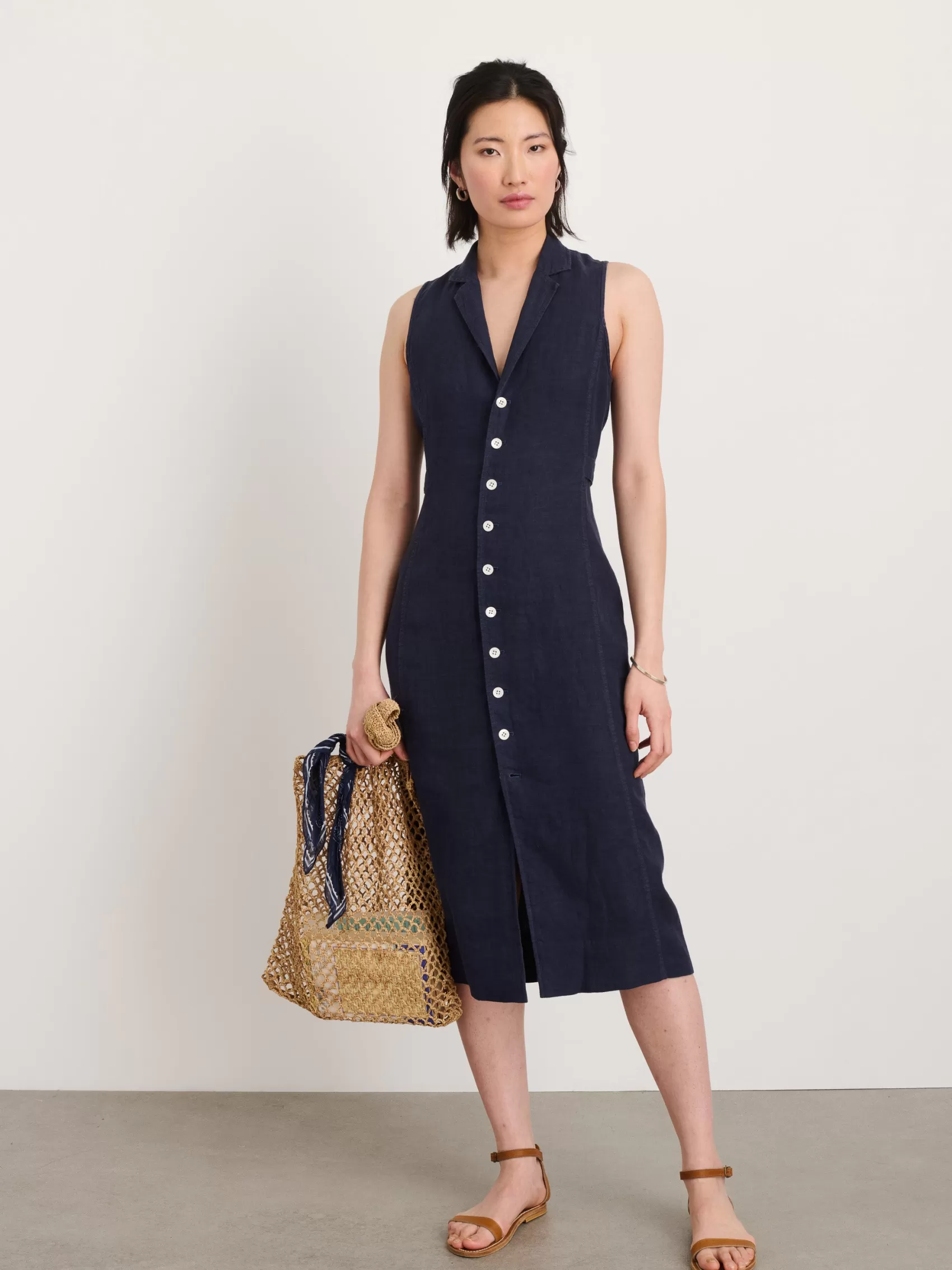 Mathilde Vest Dress In Linen*Alex Mill Best Sale