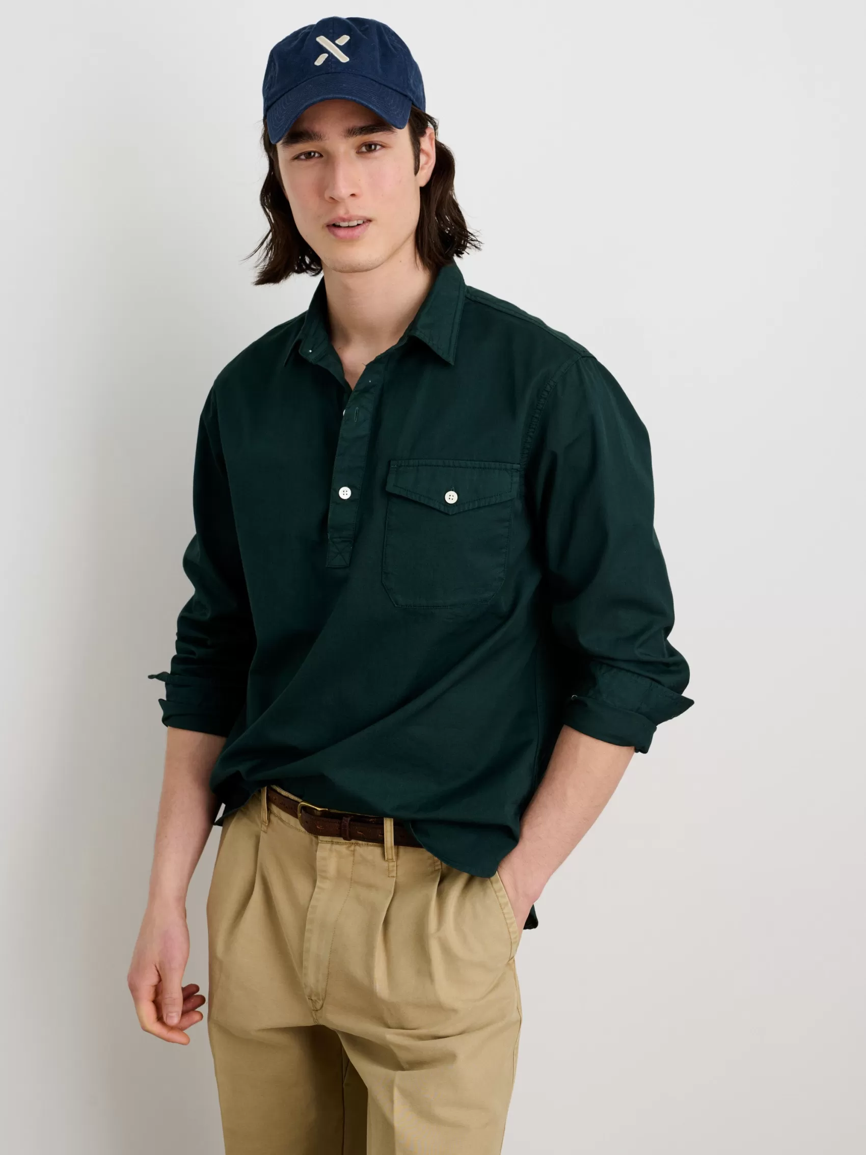 Popover Shirt In Cotton Twill*Alex Mill New