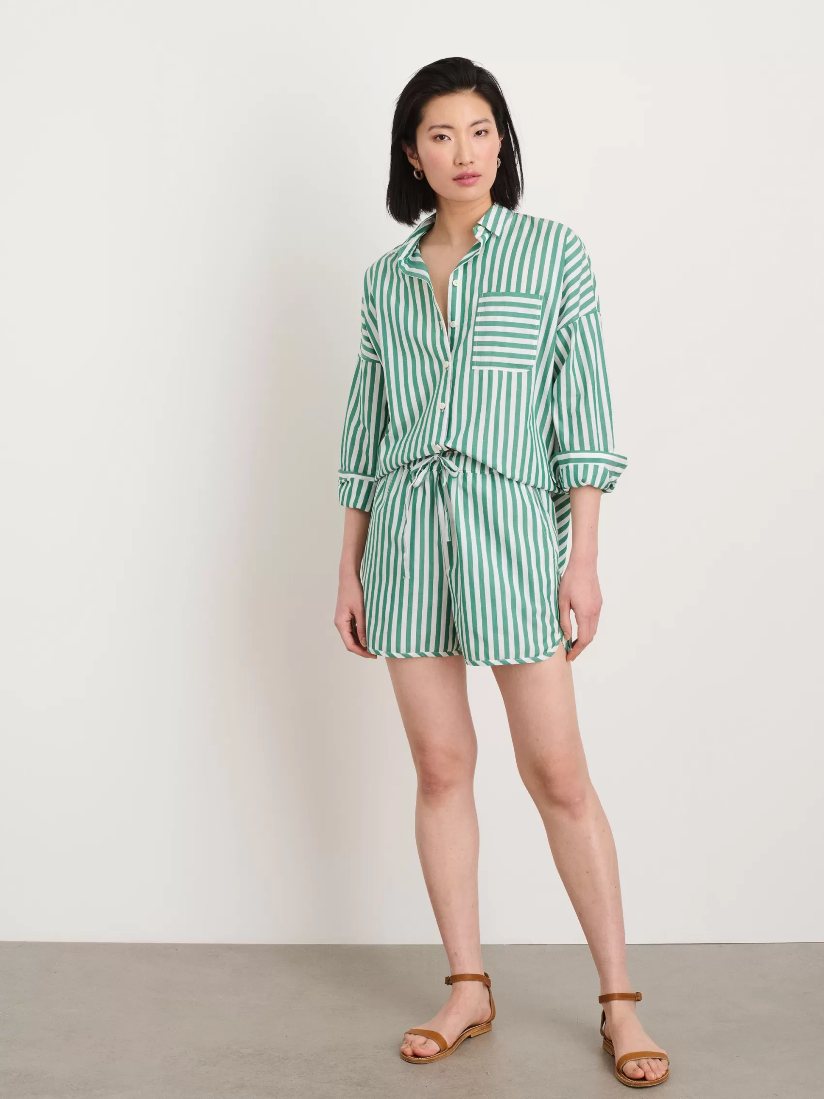 Rework Sunny Pull On Short In Bold Stripe*Alex Mill Flash Sale