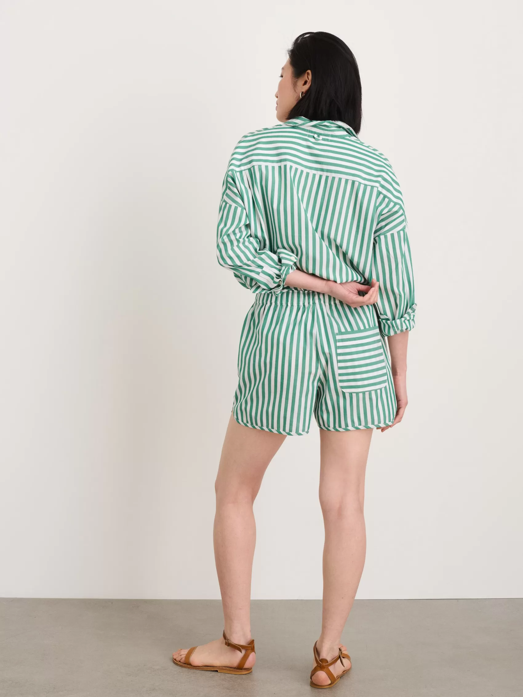 Rework Sunny Pull On Short In Bold Stripe*Alex Mill Flash Sale