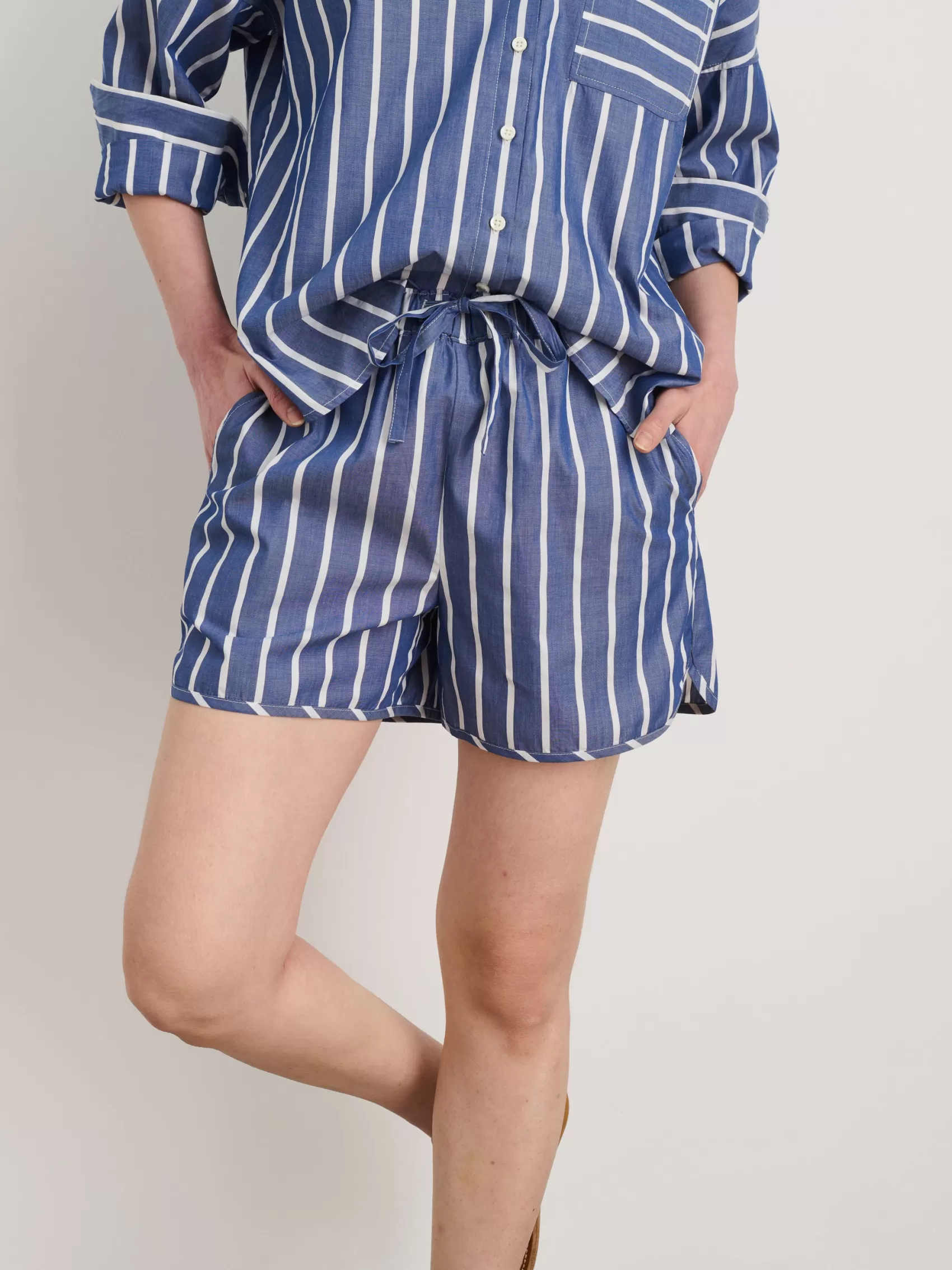 Rework Sunny Pull On Short In Wide Stripe*Alex Mill Cheap