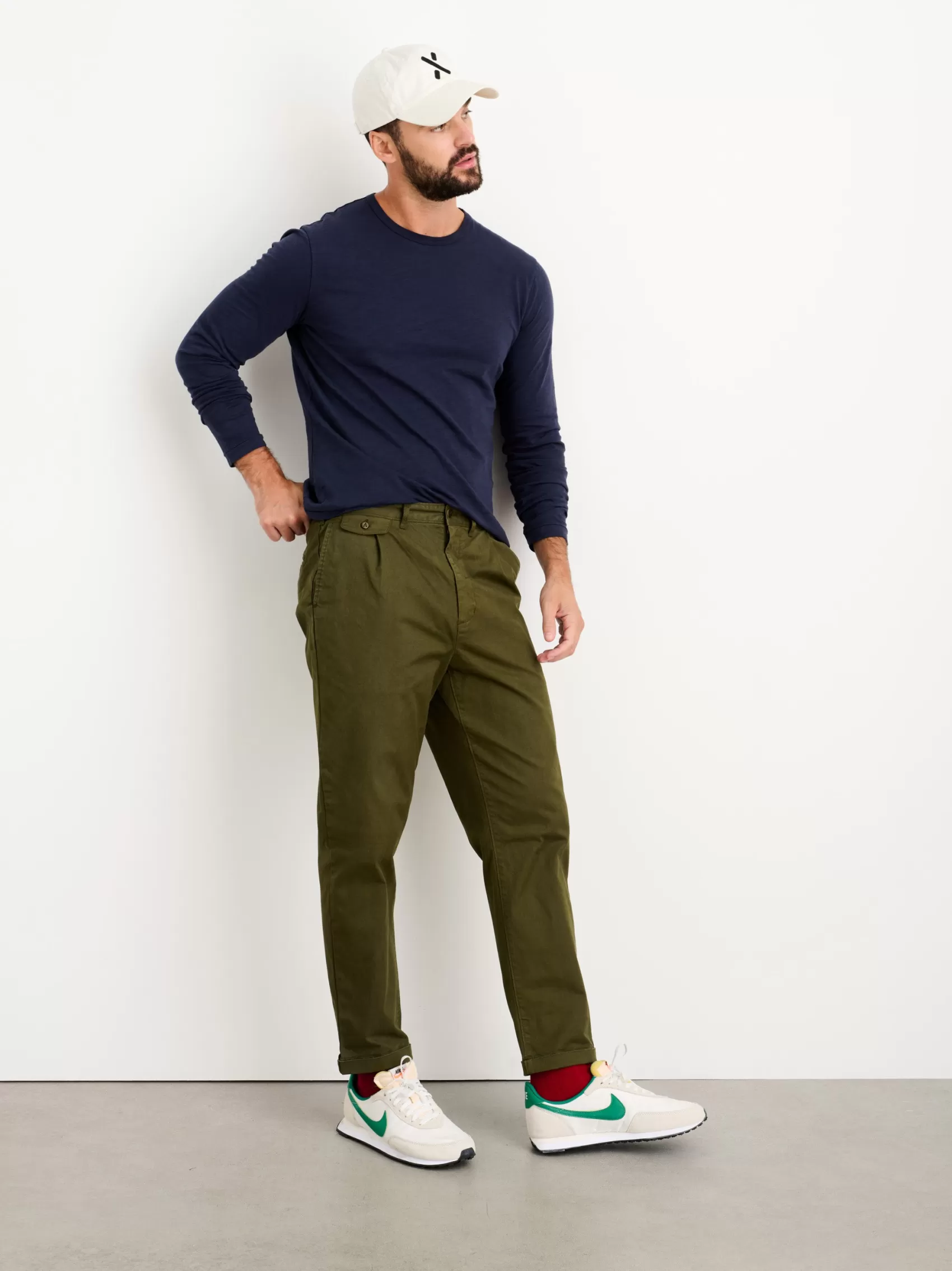 Standard Pleated Pant In Chino (Long Inseam)*Alex Mill Cheap