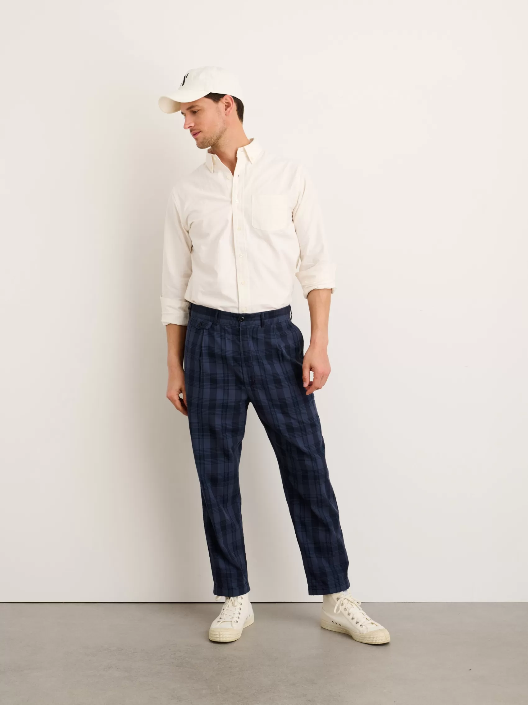 Standard Pleated Pant In Madras*Alex Mill Store