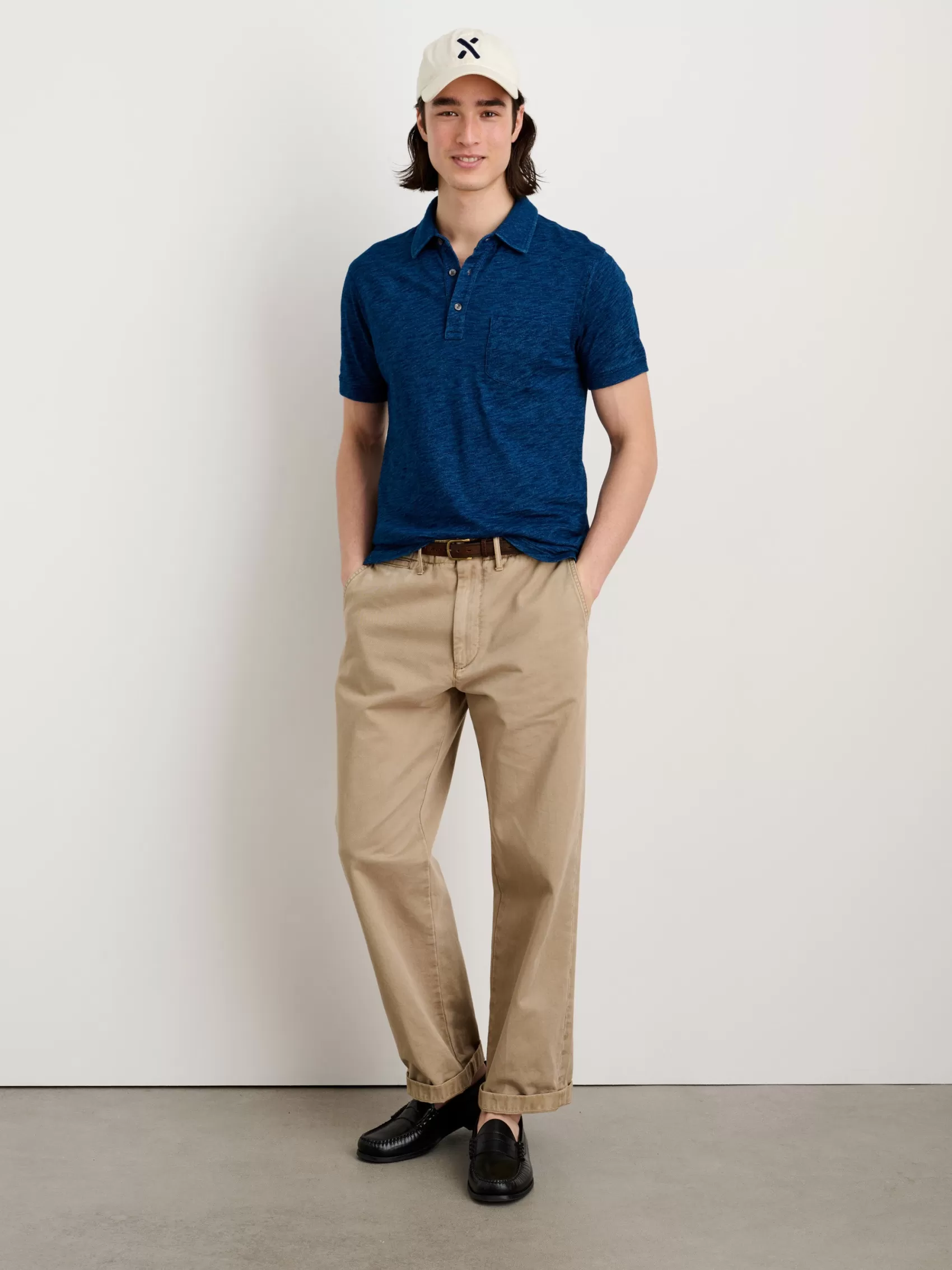 Standard Polo In Indigo Slub Cotton*Alex Mill Fashion