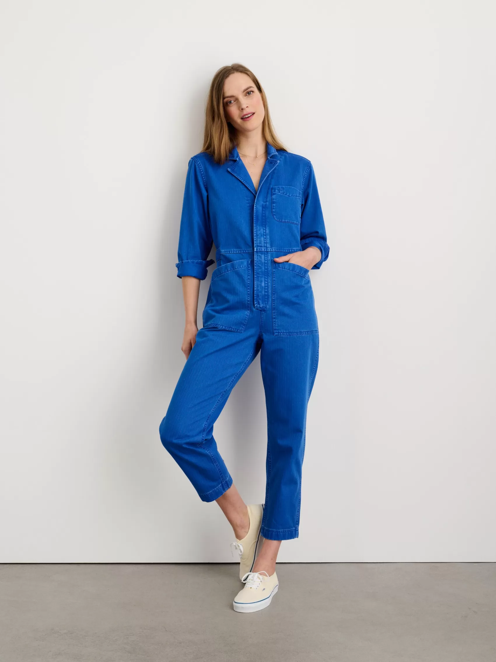 Standard Zip Jumpsuit In Herringbone*Alex Mill Clearance