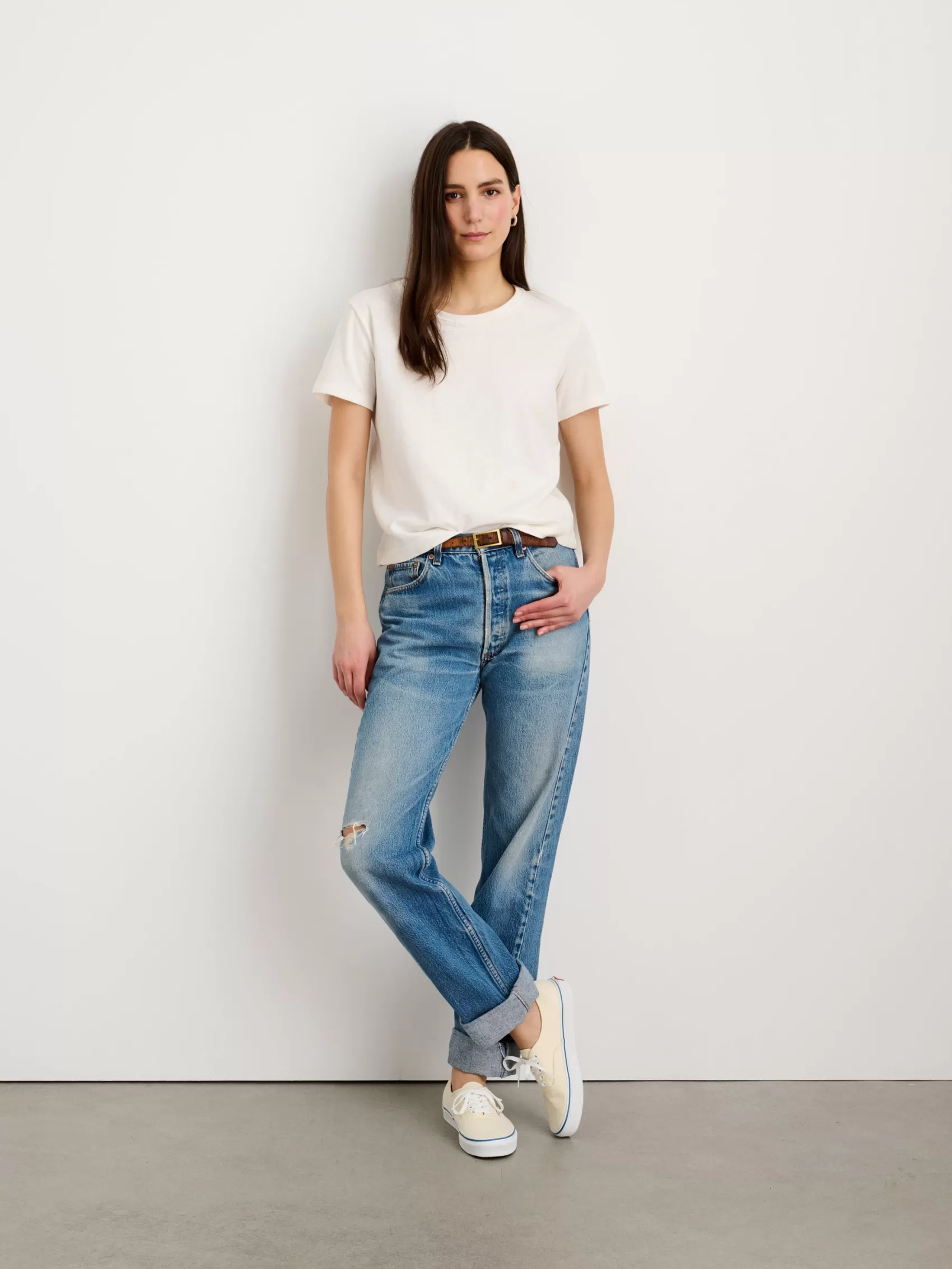 Vintage Wash Crewneck Tee*Alex Mill Cheap